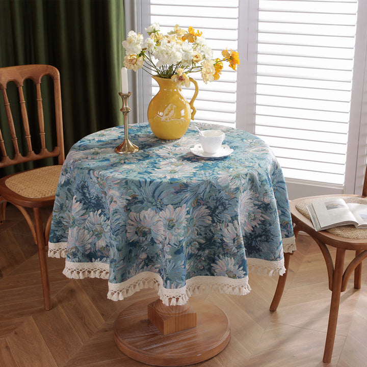 Floral Vintage-Inspired Table Cover