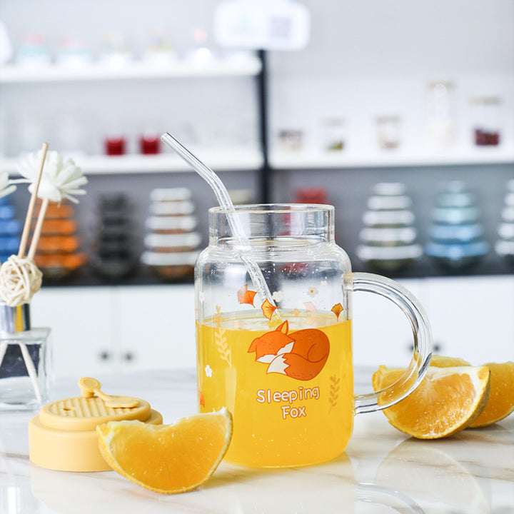 Ladies drinking glass with sealable lid and integrated straw Kalsten