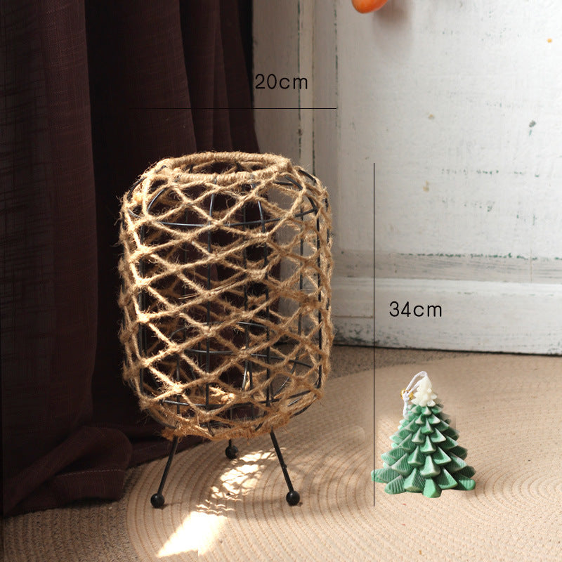 Decorative basket with natural fiber design Kalsten