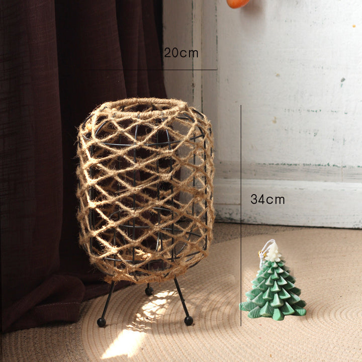 Decorative basket with natural fiber design Kalsten