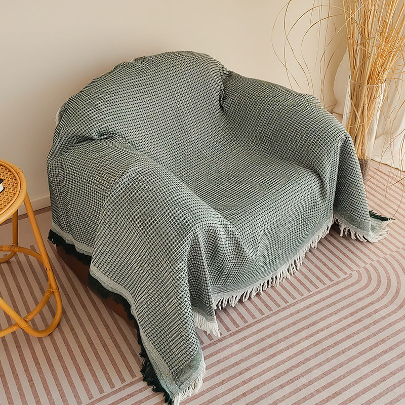 Cozy Waffle Weave Throw Blanket