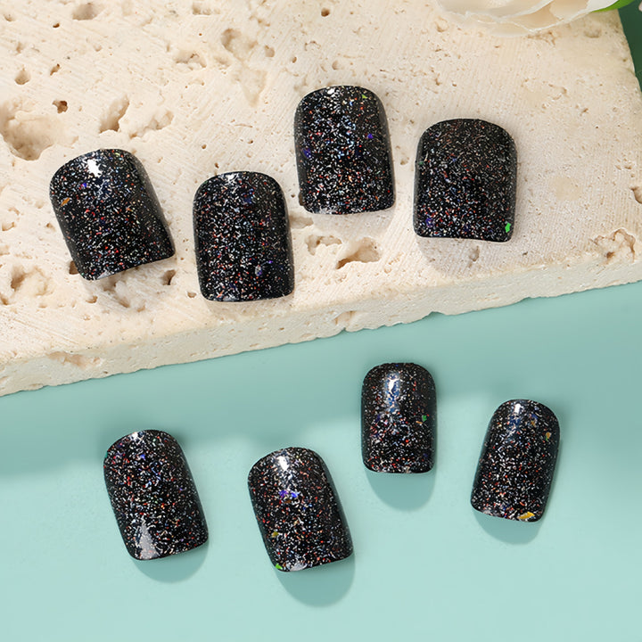 Shiny artificial nails with sparkling glitter Kalsten