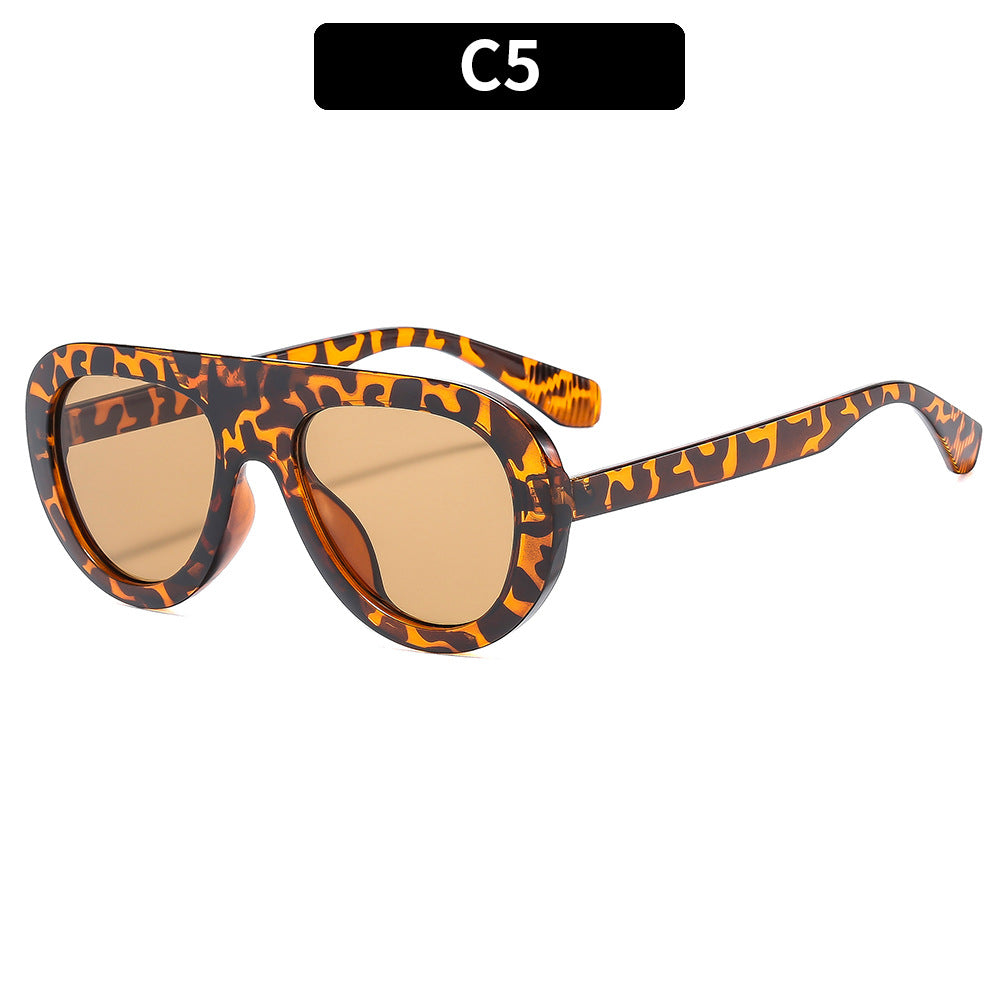 Fashionable Oversized Shield Sunglasses