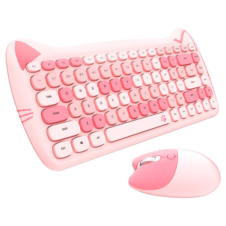Cute Themed Wireless Keyboard and Mouse Set Kalsten