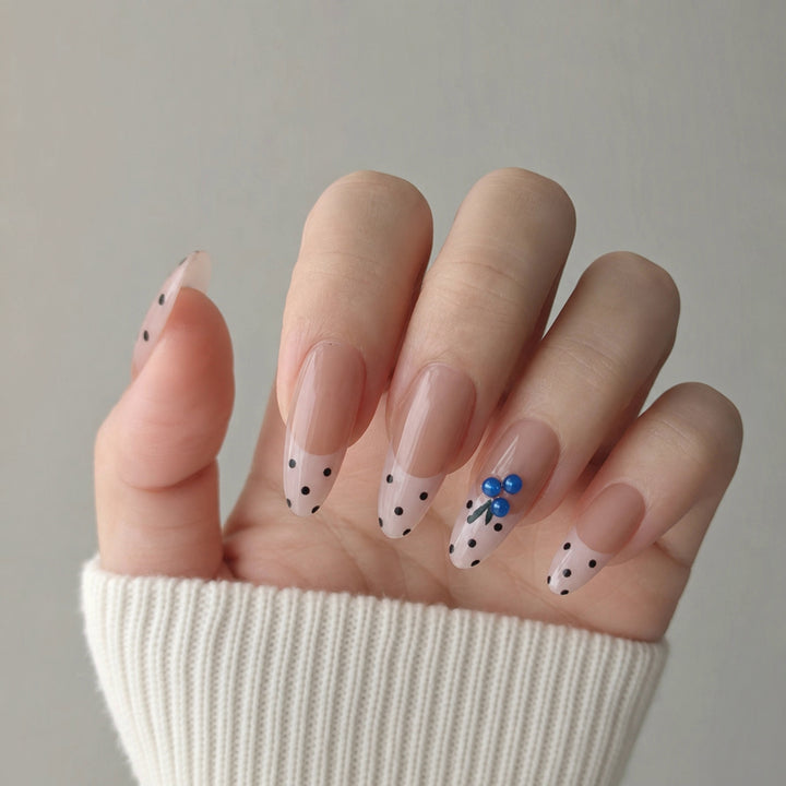 Chic Polka Dot Press-On Nail Tips Kalsten