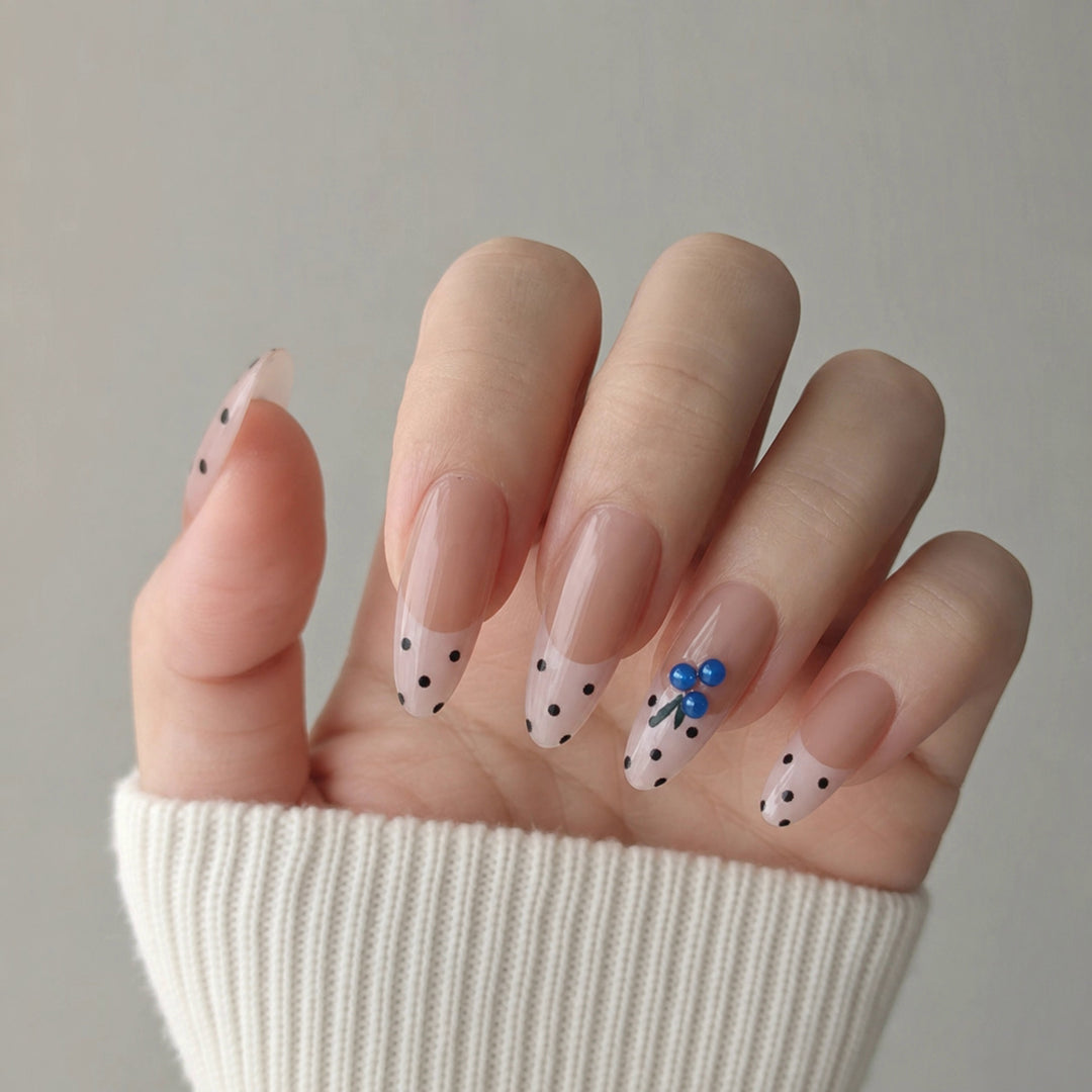 Elegant Floral Bow Press-On Nail Tips Kalsten