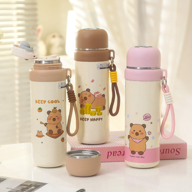 Women's Thermos Bottle in Playful Bear Design Kalsten