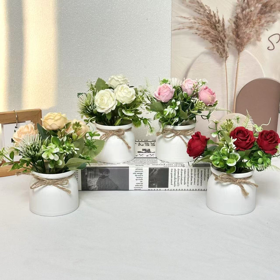 Elegant Artificial Floral Centerpiece for Tabletop Decor
