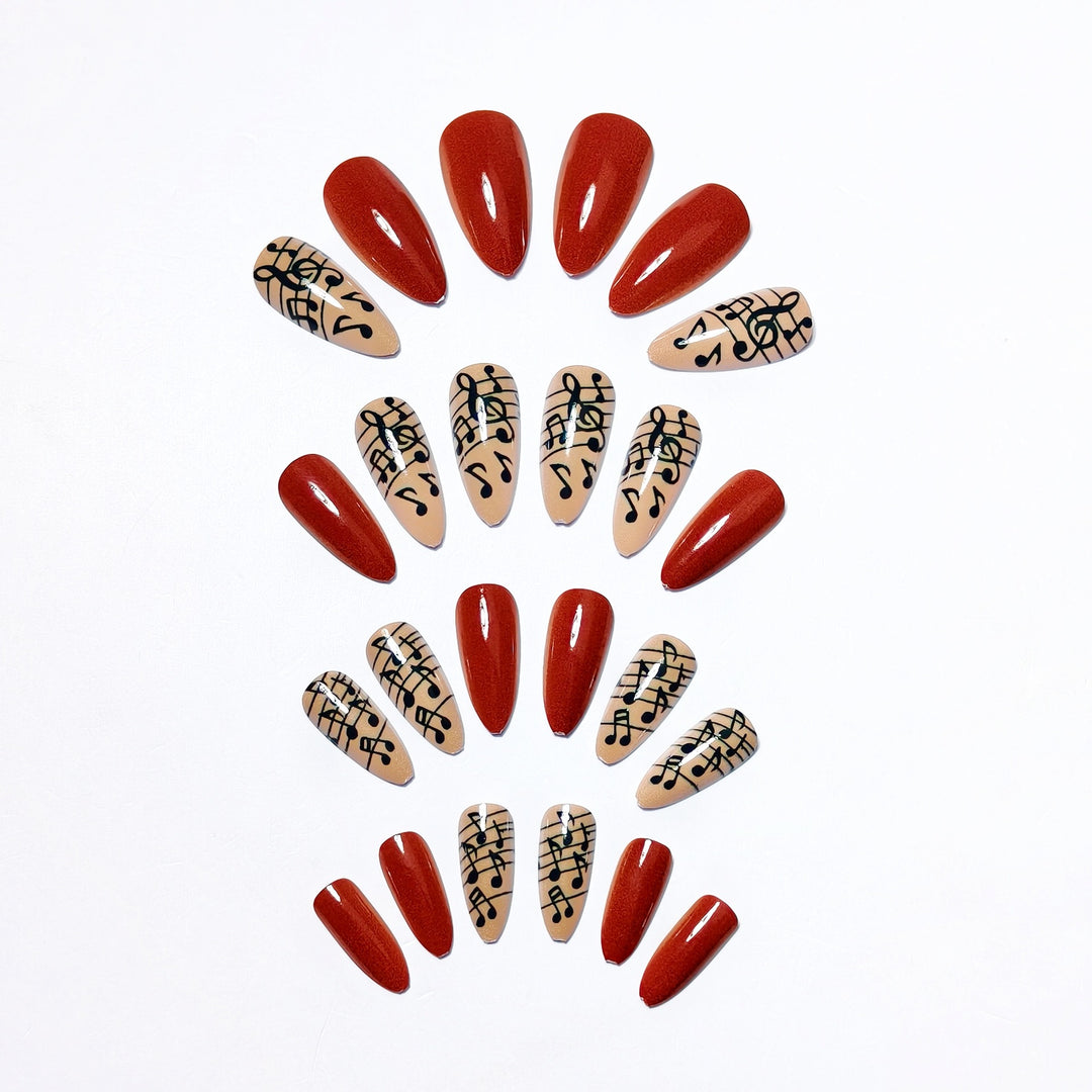 Artificial nails with Creative Note Design Kalsten