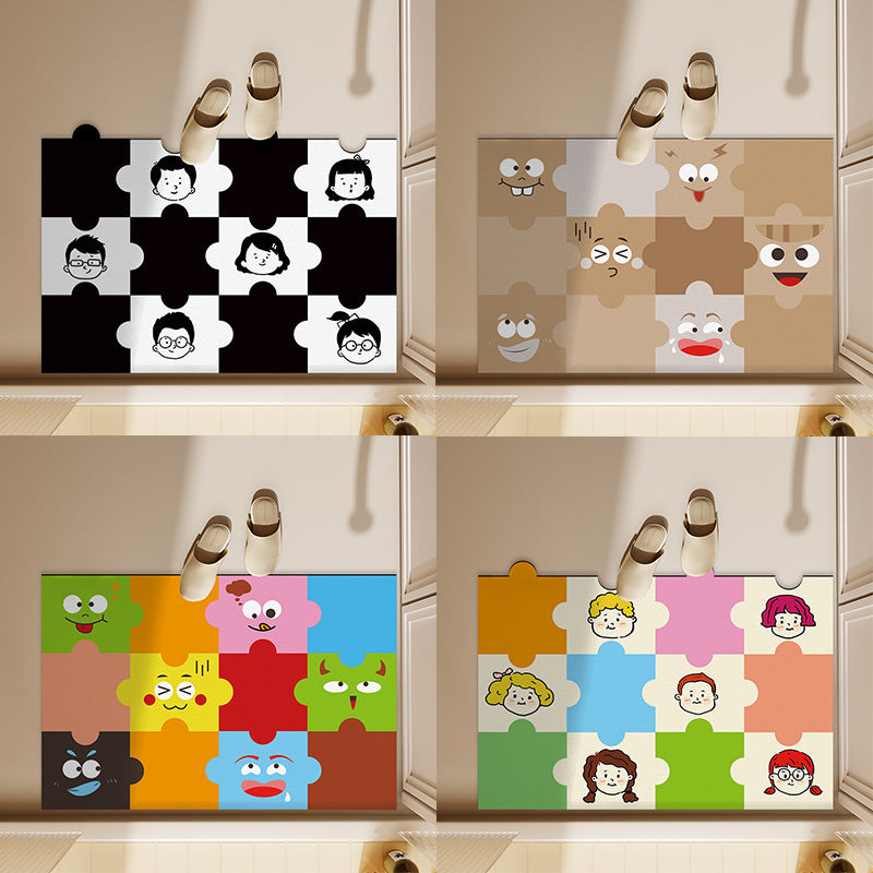 Fun-Themed Puzzle Design Area Mat