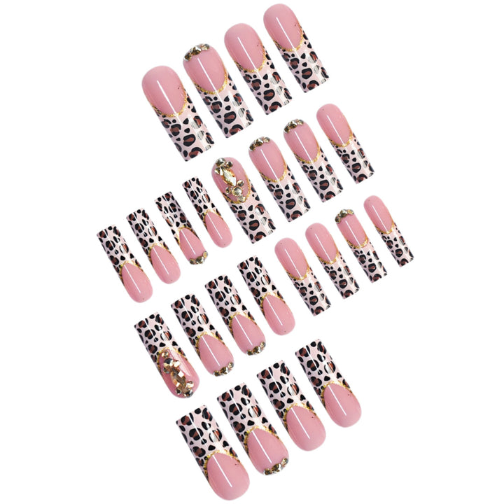 Elegant Leopard Print Press-On Nail Extensions Kalsten