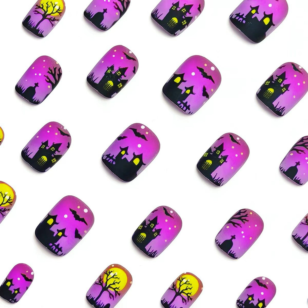 Artistic Halloween Scene Nail Art Kalsten