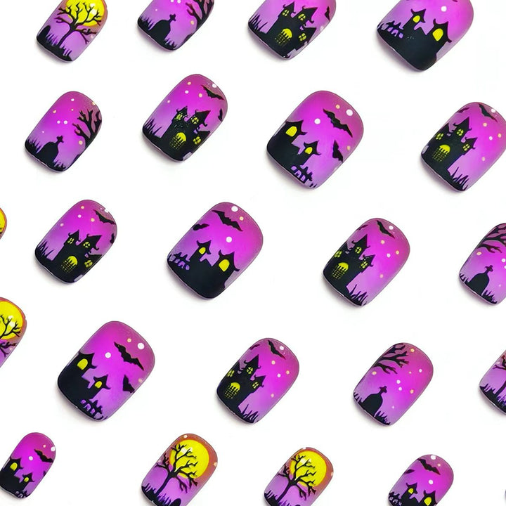 Artistic Halloween Scene Nail Art Kalsten