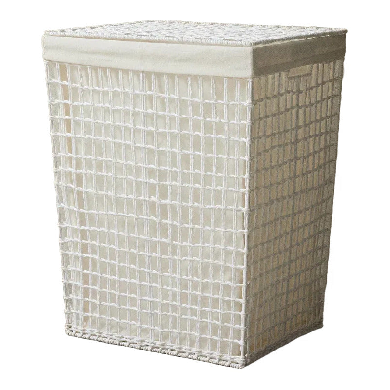 Modern laundry basket with embroidered pattern Kalsten