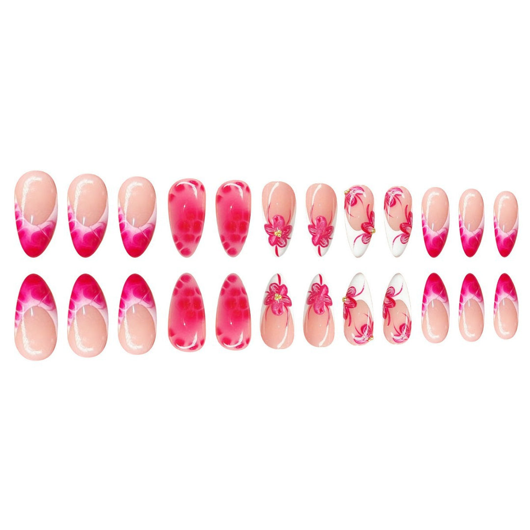 Artistic Floral Stiletto Nail Art Kalsten