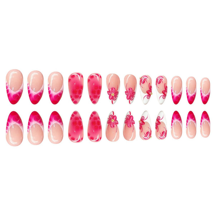 Artistic Floral Stiletto Nail Art Kalsten