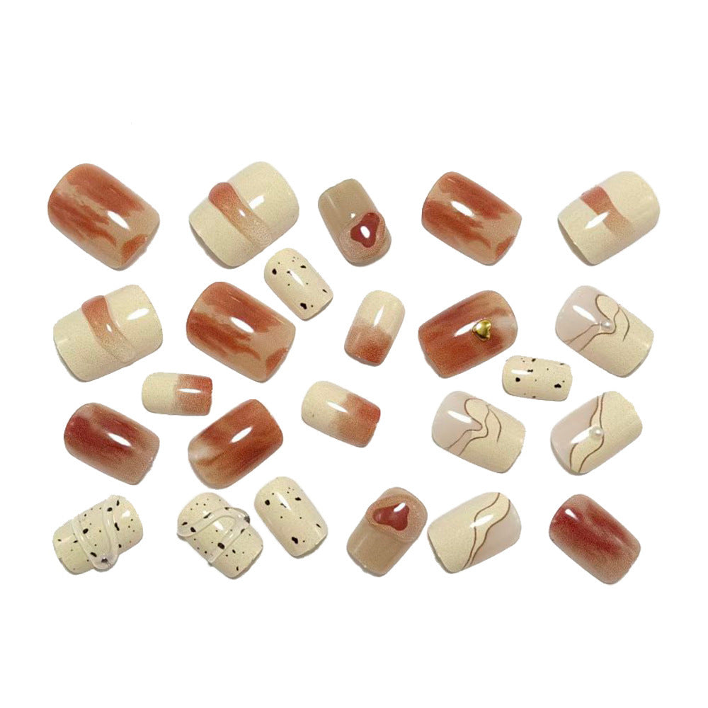 Artificial Nail Set with Elegant Marble Design Kalsten