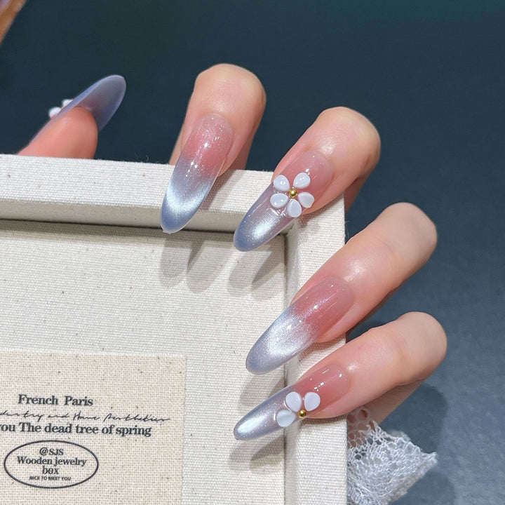 Elegant Floral 3D Press-On Nail Extensions Kalsten