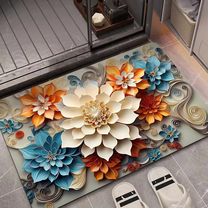 3D Textured Floral Mat Kalsten