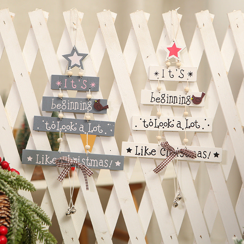 Decorative wooden sign with Christmas greeting Kalsten