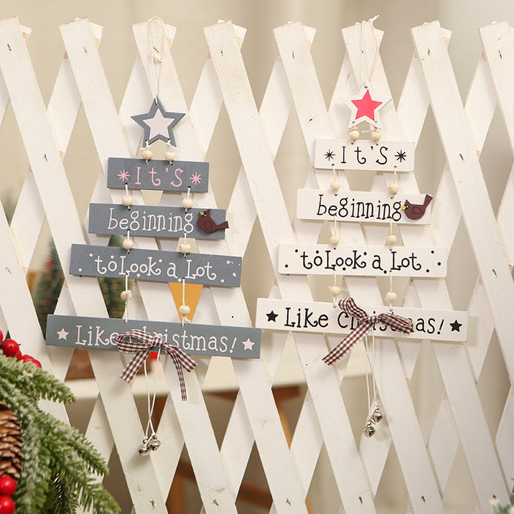 Decorative wooden sign with Christmas greeting Kalsten