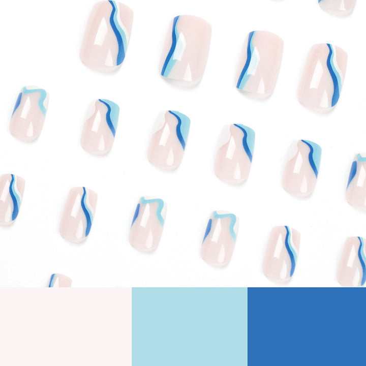 Artful Nail Art with Modern Wave Design Kalsten