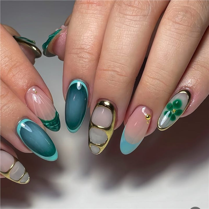 Artistic Press-On Nail Extensions with Unique Designs Kalsten