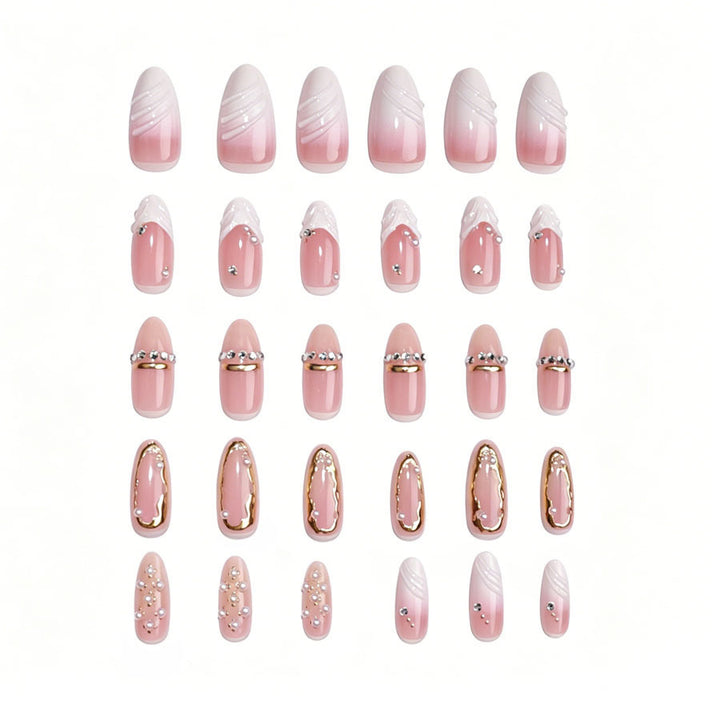 Elegant artificial nail set with delicate 3D details Kalsten