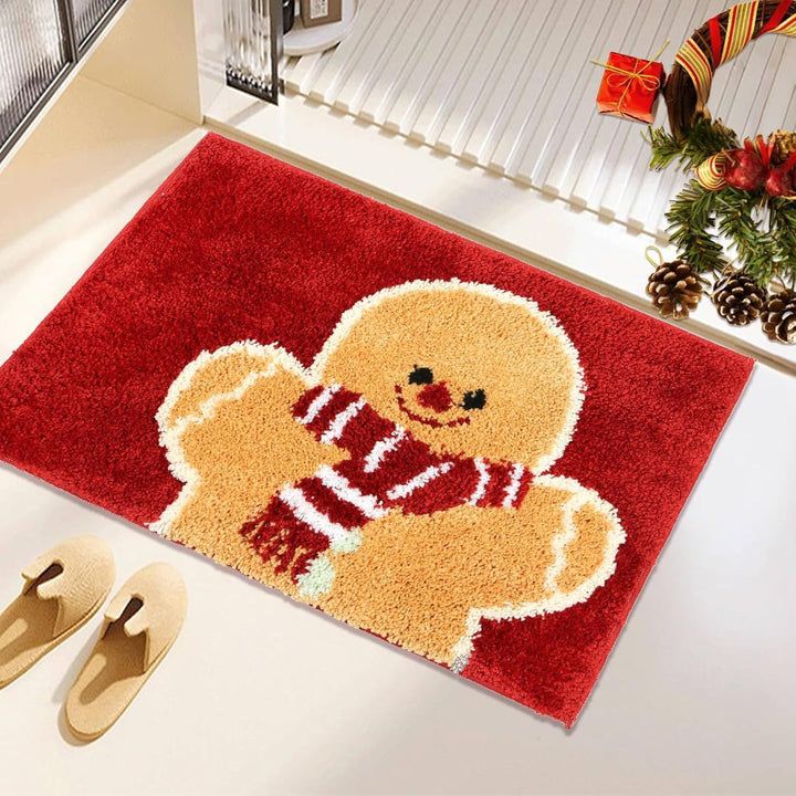 Plush Polka Dot Bath Mat Kalsten