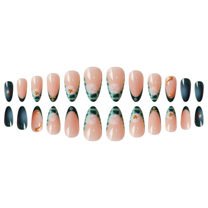 Artistic Floral and Geometric Press-On Nail Extensions Kalsten