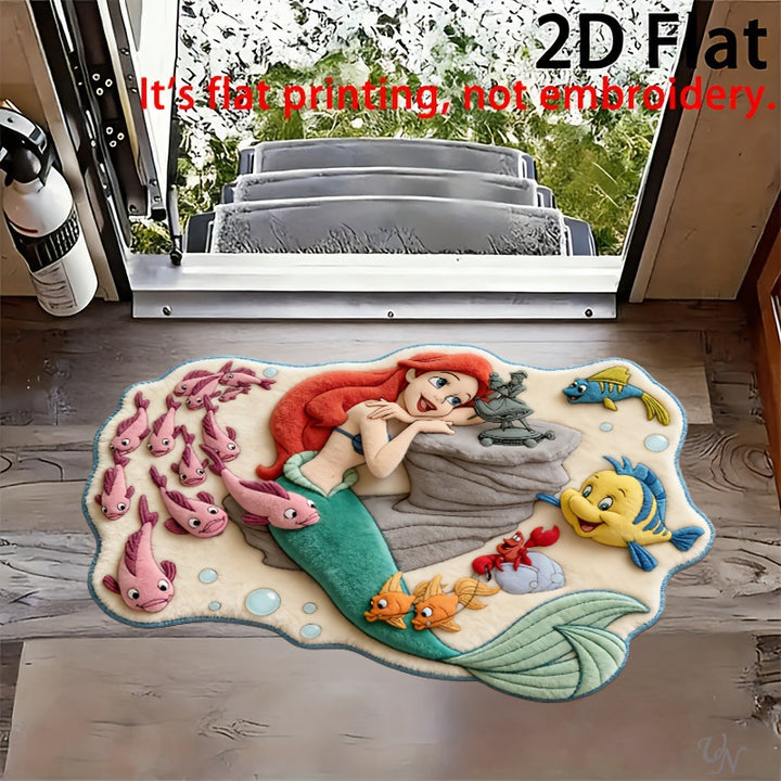 Cute Cartoon Cat-Shaped Area Rug