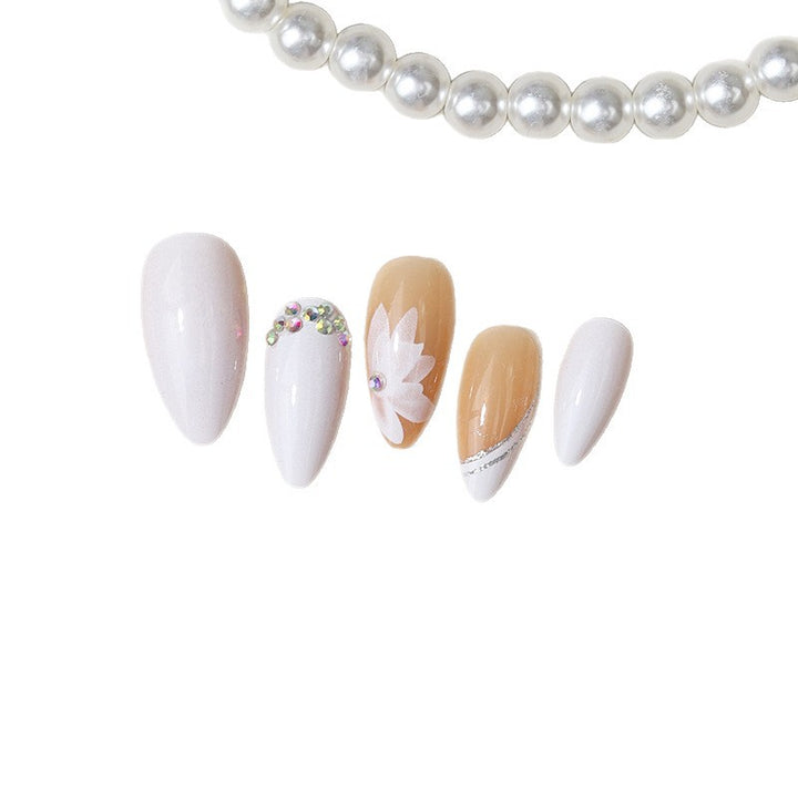 Elegant Botanical-Themed Press-On Nail Set Kalsten