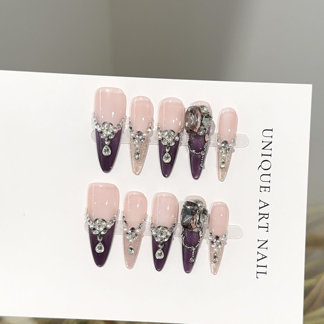 Decorative Stiletto Press-On Nail Set