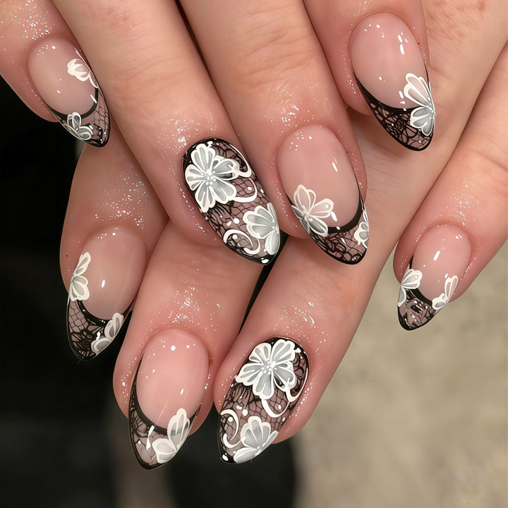 Elegant Floral Lace Nail Art Wraps Kalsten