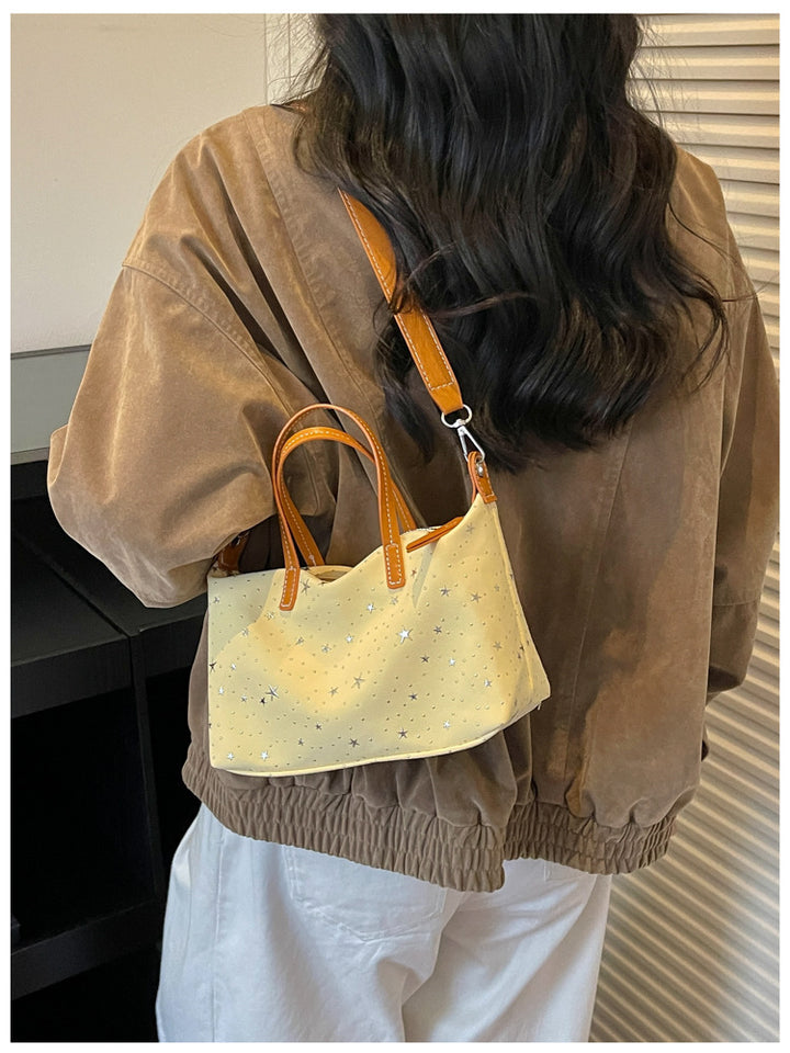 Artistic Star-Print Handbag