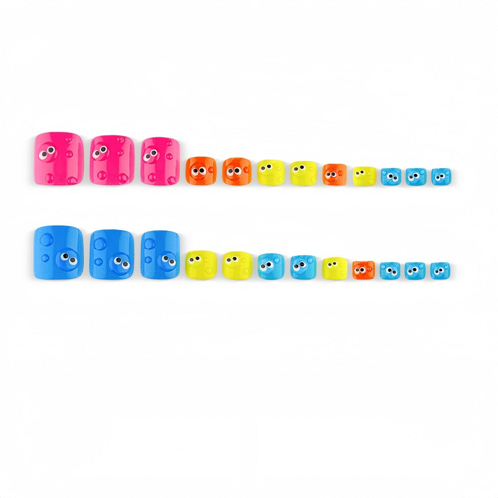 Nail art with colorful cartoon designs Kalsten