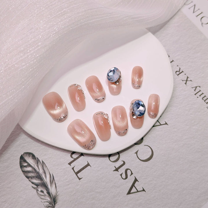 Elegant French Tip Press-On Nails Kalsten