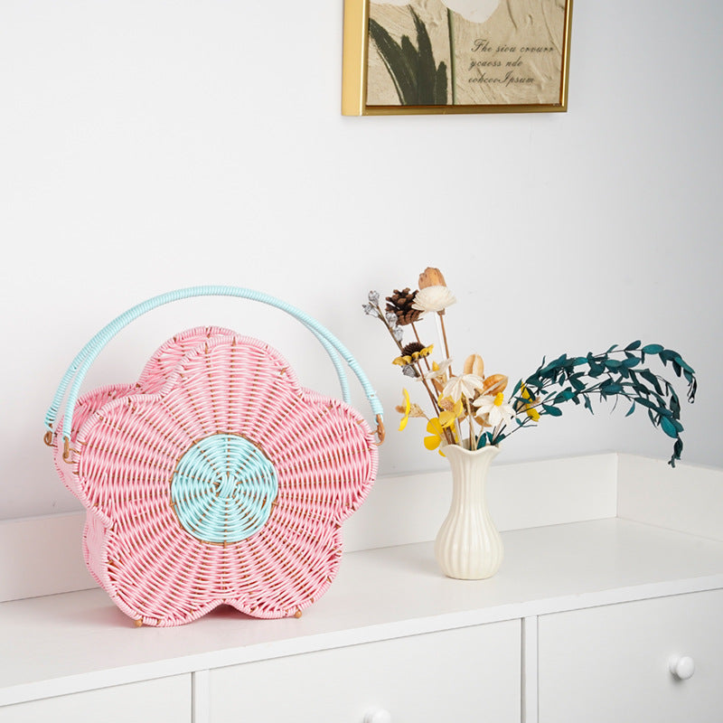 Flower-Shaped Decorative Woven Storage Basket Kalsten