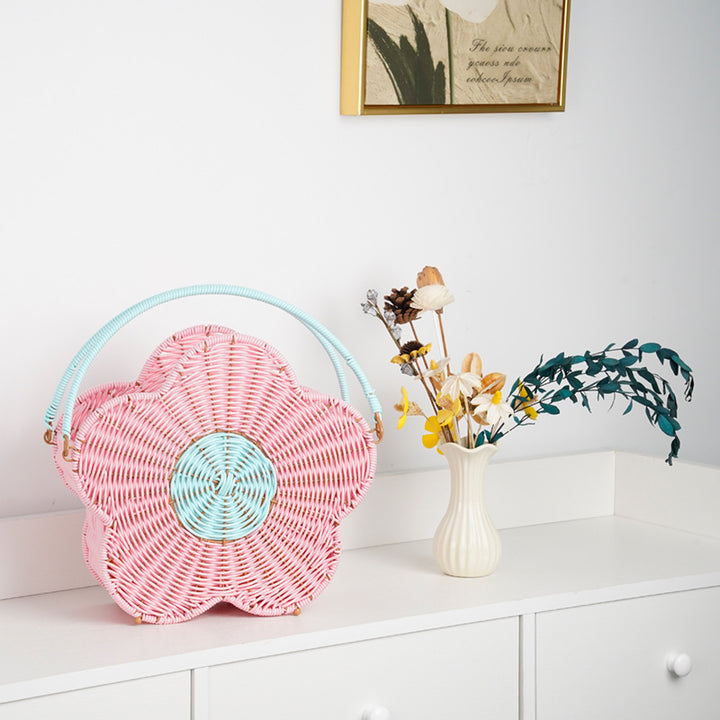 Flower-Shaped Decorative Woven Storage Basket Kalsten