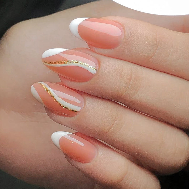 Artistic Heart-Accent Press-On Nail Set Kalsten