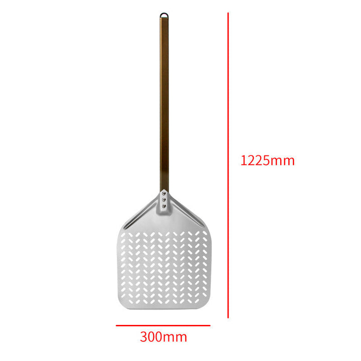 perforated aluminum pizza peel with long ergonomic reinforced handle Kalsten