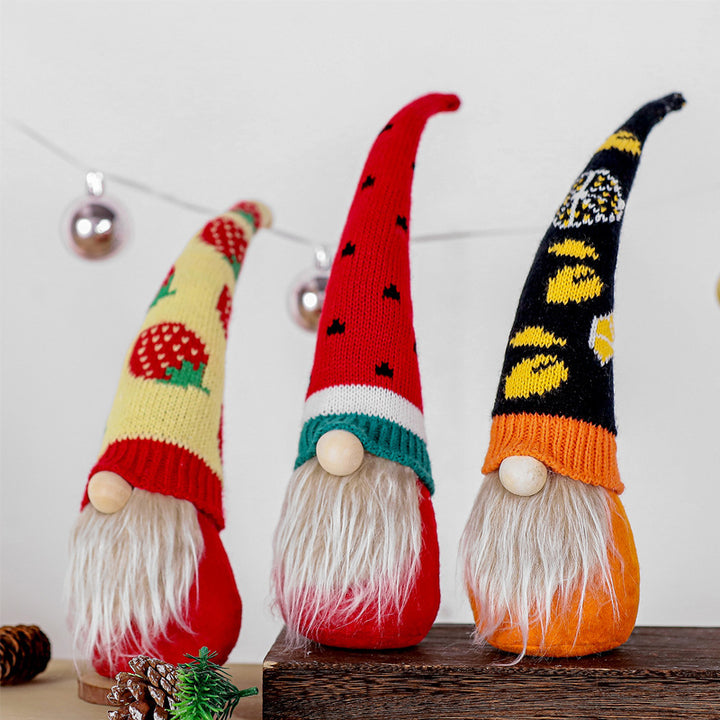 Decorative Plush Strawberry Gnome Figurine Kalsten
