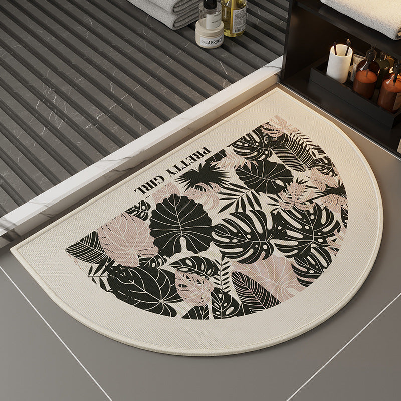 Half-Round Decorative Bath Mat