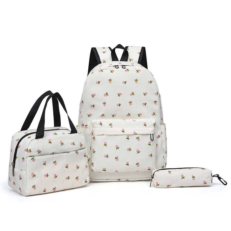 Backpack set with unique floral design and practical compartments Kalsten