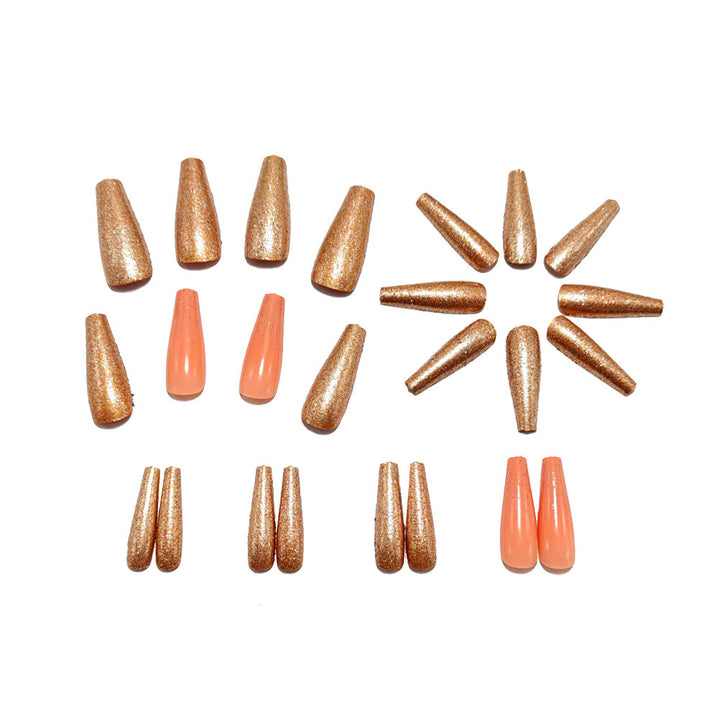 Glamorous artificial nails with glitter and ombre effect Kalsten