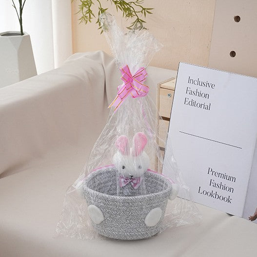 Cozy storage basket with bear motif Kalsten