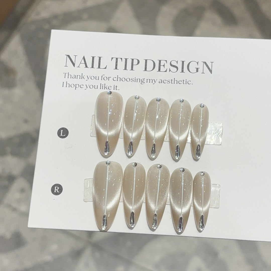 Artificial Nail Set with Elegant French Style Kalsten