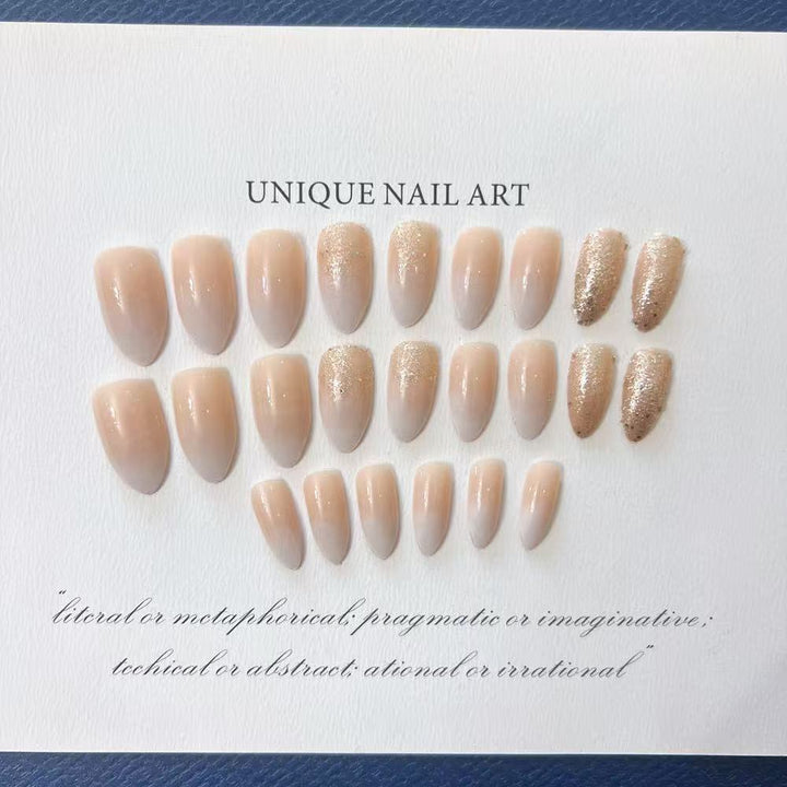Elegant artificial nails with glitter accents and modern designs Kalsten