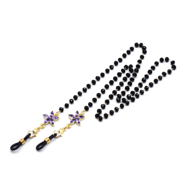 Elegant Floral-Accented Eyewear Chain Kalsten