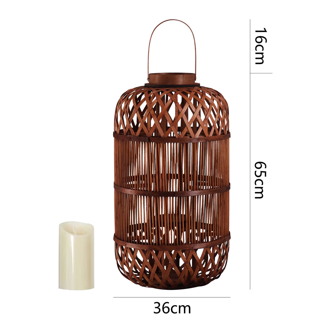 Stylish Handcrafted Rattan Lantern Kalsten